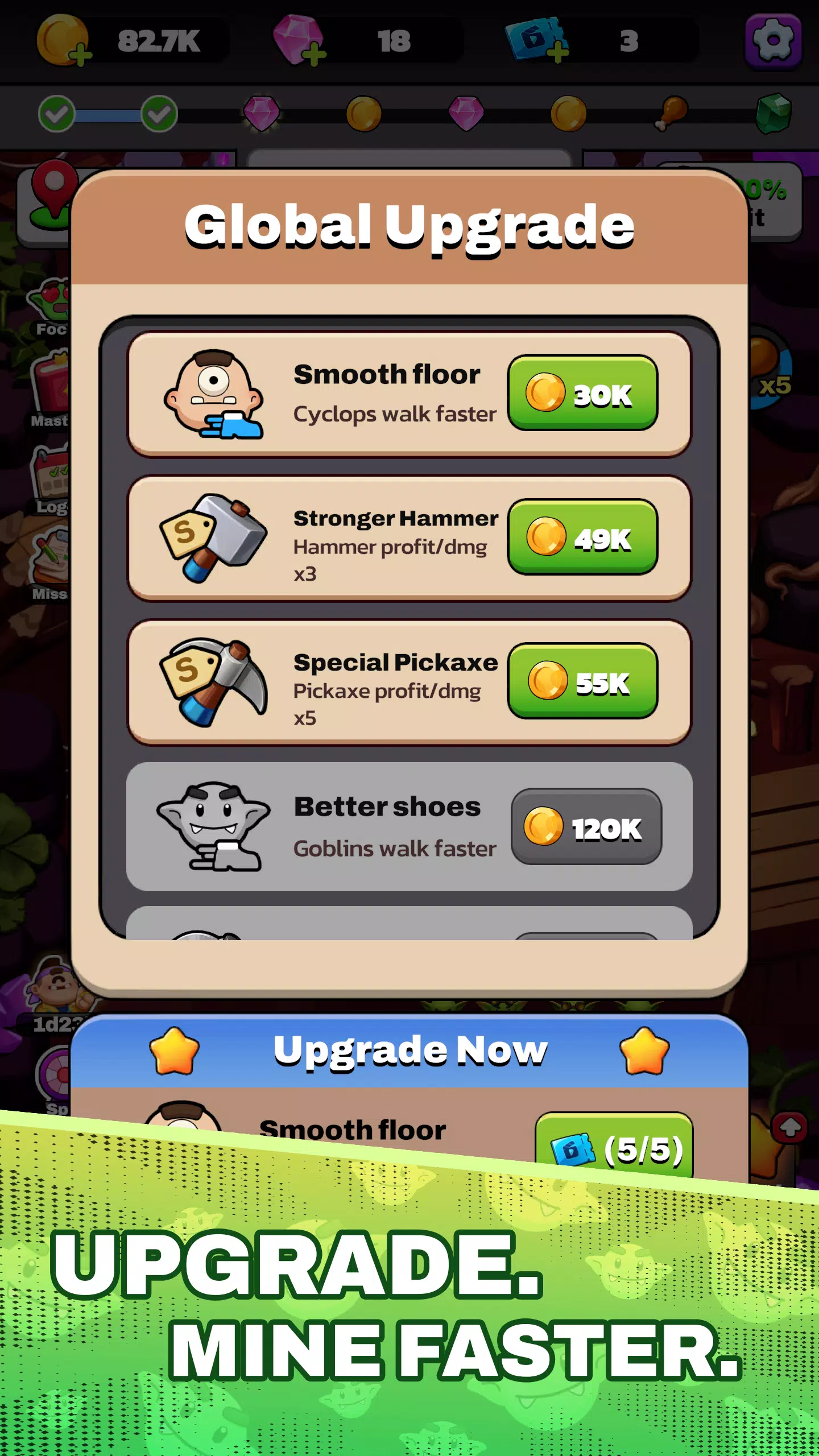 Idle Mine: Cyclop & Goblin