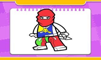 ninja coloring  leggo turtle and toys स्क्रीनशॉट 1