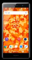 Orange Camo Theme for Xperia™ الملصق
