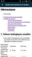 Guide des Examens et Analyses Biologiques capture d'écran 1