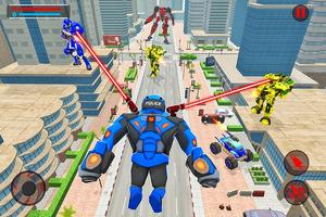 Flying Police Panda Transform Robot Shooting Game capture d'écran 3