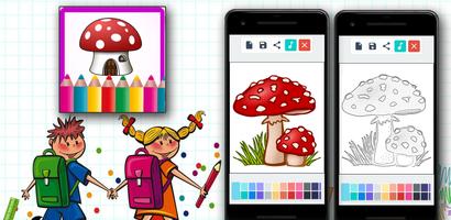 Mushroom Coloring Games screenshot 1