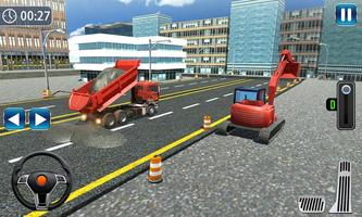 Construction Road Builder - Excavator Simulator 3D পোস্টার