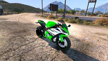 Kawasaki Ninja Zx10R Games 3D الملصق