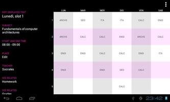 Abbecedario Timetable screenshot 2