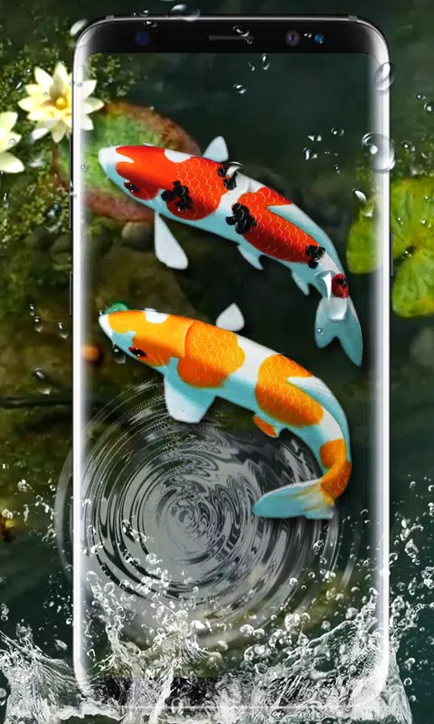 di koi pesce vivere sfondo 3d acquario sfondo hd APK per Android Download