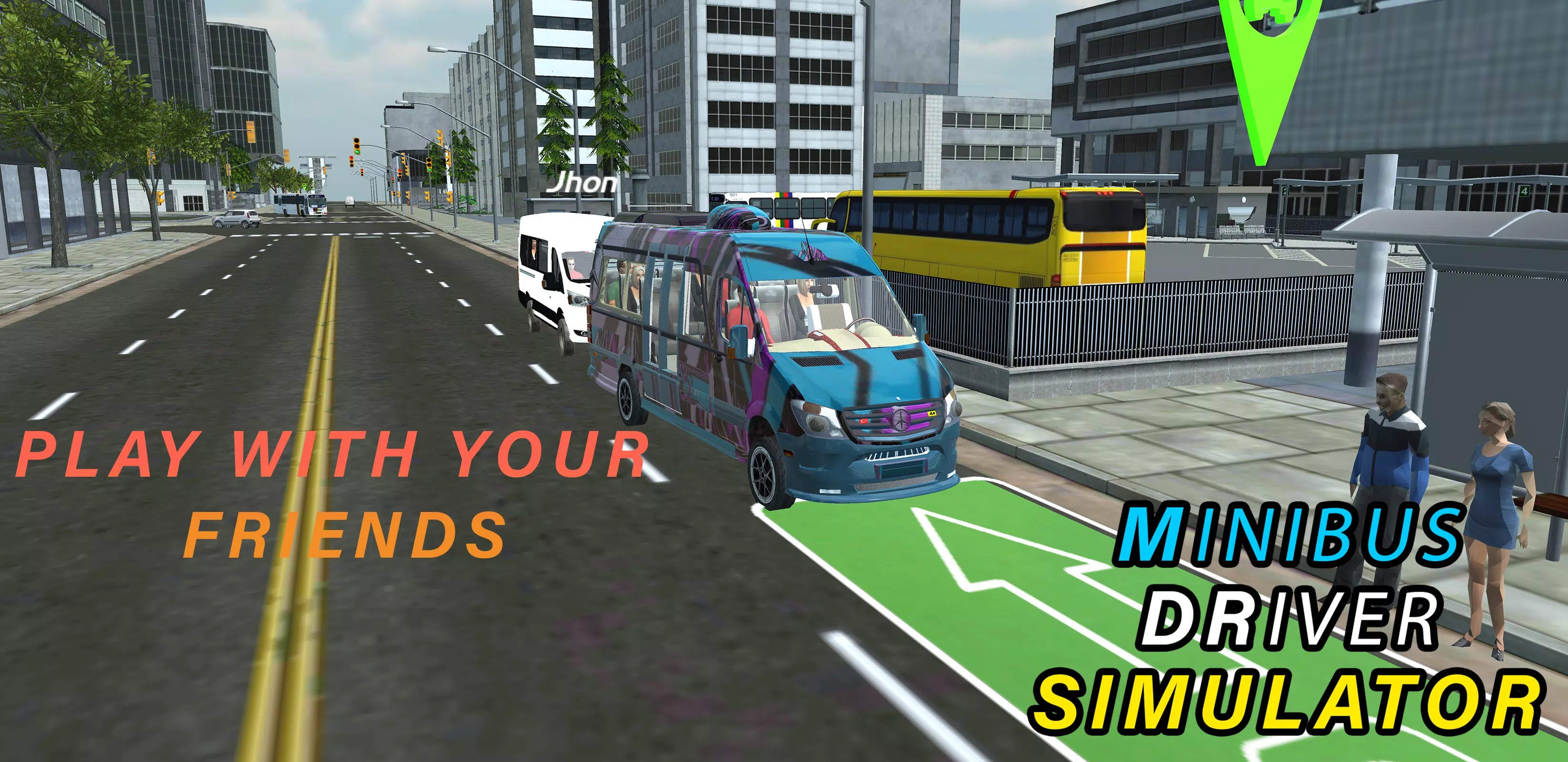 Long City Bus Driver 🚍🔥 Bus Simulator : Ultimate Multiplayer! Bus Wheels  Games Android 