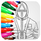 Squid Game Fans Coloring Book ícone