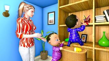 Cute Twin Baby Simulator Games الملصق