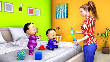 Cute Twin Baby Simulator Games تصوير الشاشة 1