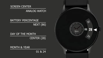 BLACK CALM Watch Face syot layar 3