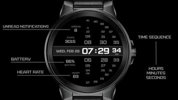 BLACK RETRO Watch Face Affiche