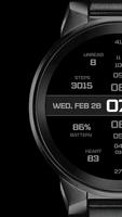 BLACK RETRO Watch Face captura de pantalla 1