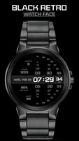 BLACK RETRO Watch Face captura de pantalla 3