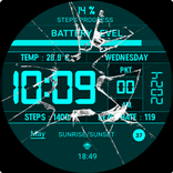 Broken Screen Watch Face