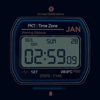 Classic Digital Watch Face スクリーンショット 1