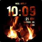 Fireplace Animated Watch Face أيقونة