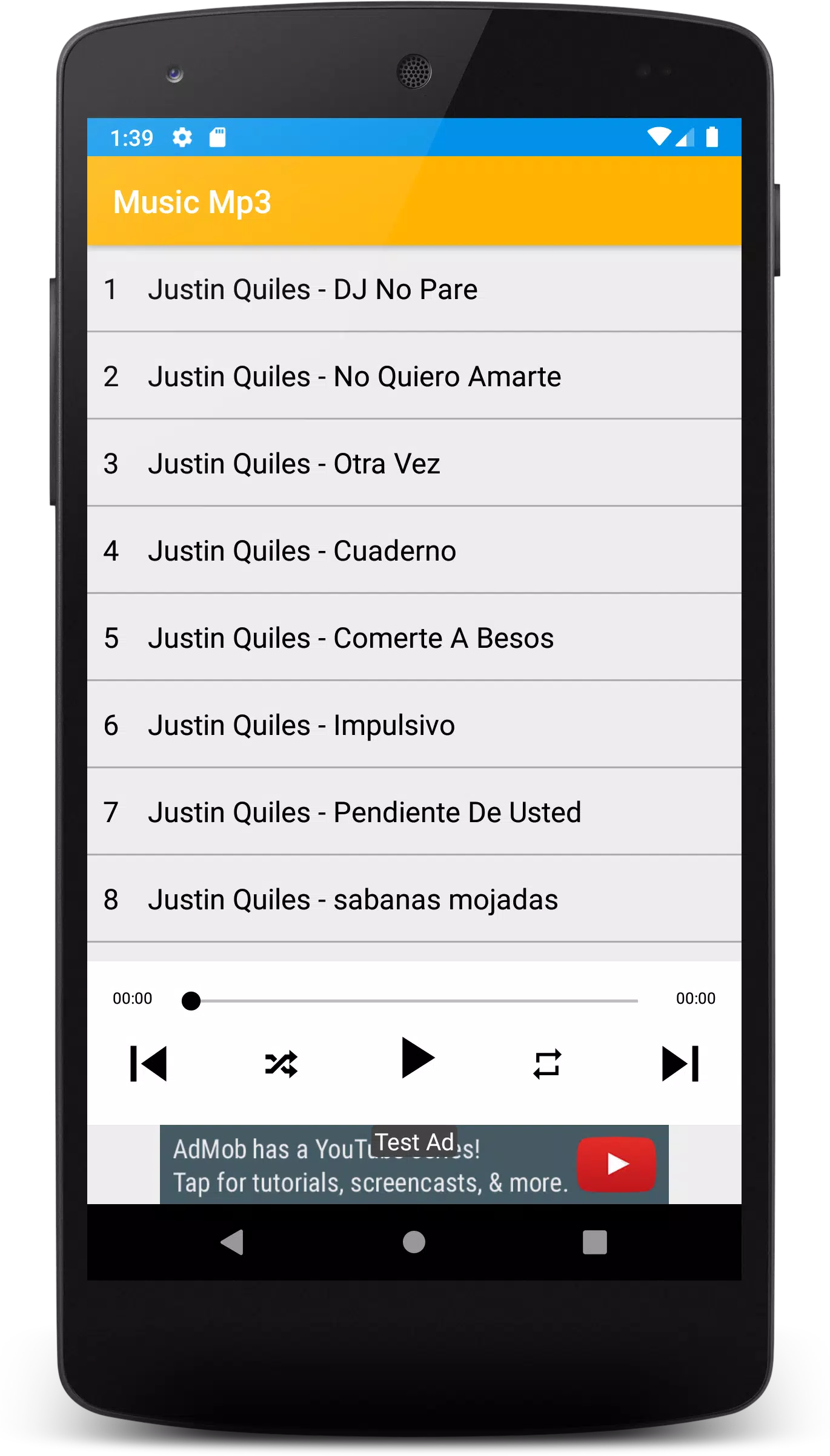 Descarga de APK de dj no pare descargar - Justin Quiles offline Mp3 para  Android