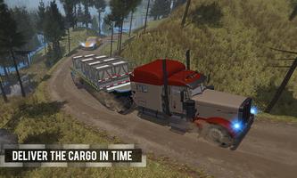 Trailer Truck Off Road Driving syot layar 2