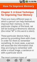 How To Improve Memory capture d'écran 1