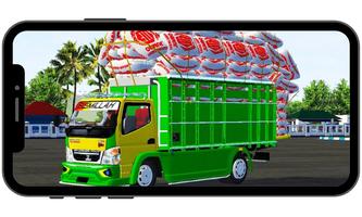 Mod Truk Muatan Gayor Bussid captura de pantalla 2