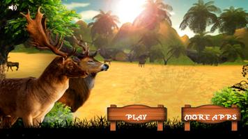 Deer Hunting in 3D Jungle پوسٹر