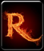 R Letter Wallpaper Plakat