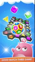 Joyaux Blast-Hexa Match 3 jeu de puzzle Affiche