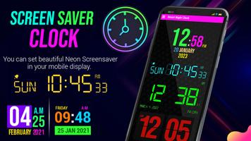 Digital Clock Neon Wallpapers screenshot 1