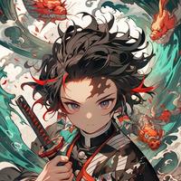 Kimetsu Tanjirou Demon Fight poster