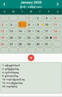 Myanmar Calendar  Z Calendar Affiche