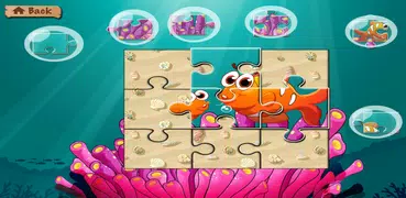 水下拼圖 - 海和海洋動物為孩子和幼兒