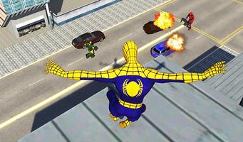Flying spider crime city rescue game اسکرین شاٹ 3
