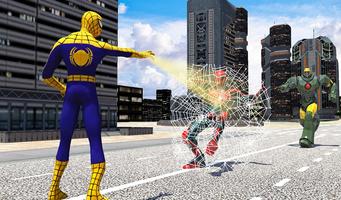 Flying spider crime city rescue game اسکرین شاٹ 1