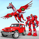 Flying Horse Robot Car Games APK
