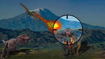 tir de dinosaure : jeu de cerf Affiche