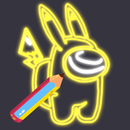 Learn to Draw Among Us Characters: Glow Edition APK