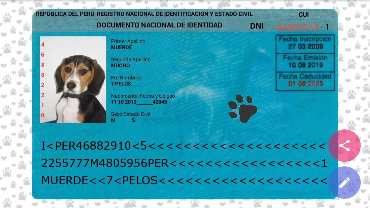 Descarga de APK de DNI para mascotas Perú para Android