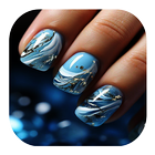 Blue Floral Nail Polish Design アイコン