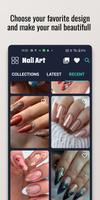 Blue Floral Nail Polish Design スクリーンショット 2