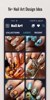 Fall Nail Polish Art Design ポスター