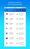Indonesia VPN MASTER - Free To Unblock Proxy تصوير الشاشة 3