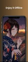 Kimono Anime Girl Wallpaper HD screenshot 2