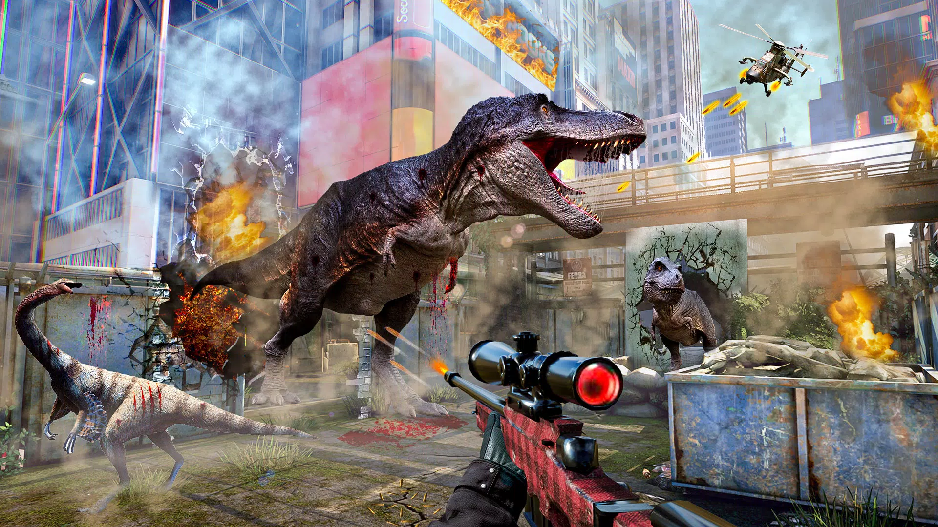 vingança mortal caçador de dinossauros fps jogo - Download do APK para  Android