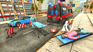 Police Ambulance 3d Game 2023 capture d'écran 1