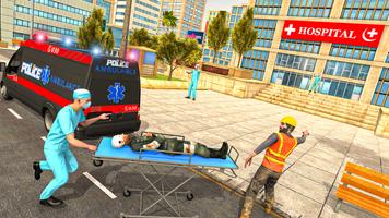 Police Ambulance 3d Game 2023 capture d'écran 3