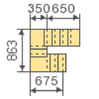 Ladder with three spans icon