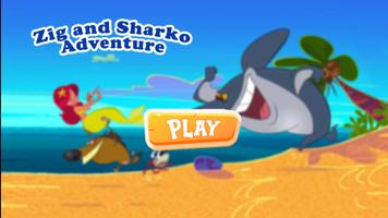 zig and sharko and marina game Plakat