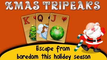 Xmas TriPeaks, card solitaire Affiche