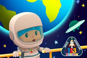 Pocoyo 1,2,3 Aventura Espacial Cartaz
